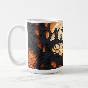 Caneca De Café Cena de Halloween de Papercut