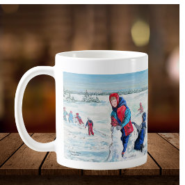 Caneca De Café Cena de inverno da 1ª Snowfall