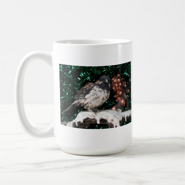 Caneca De Café Cena de inverno de Pássaro de Mug (Esquerda)