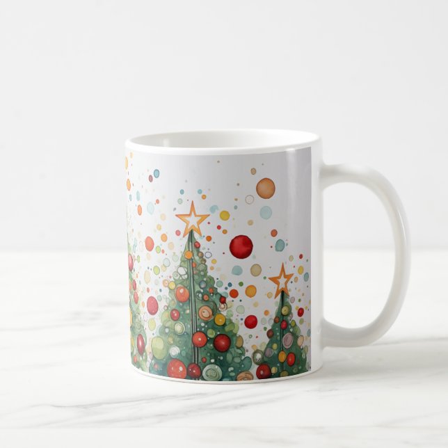 Caneca De Café Cena de inverno de Snowy Pine (Direita)
