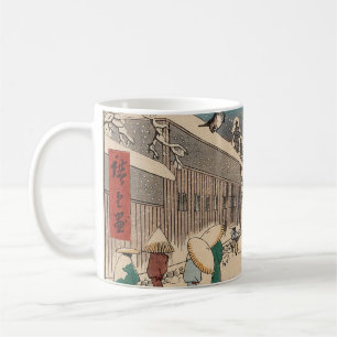 Caneca De Café Cena de Inverno Hiroshige em Edo - Paisagem Japone