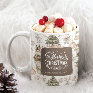 Caneca De Café Cena de inverno Personalizada Encantadora