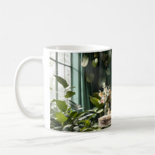 Caneca De Café Cena de Jardim Romântico