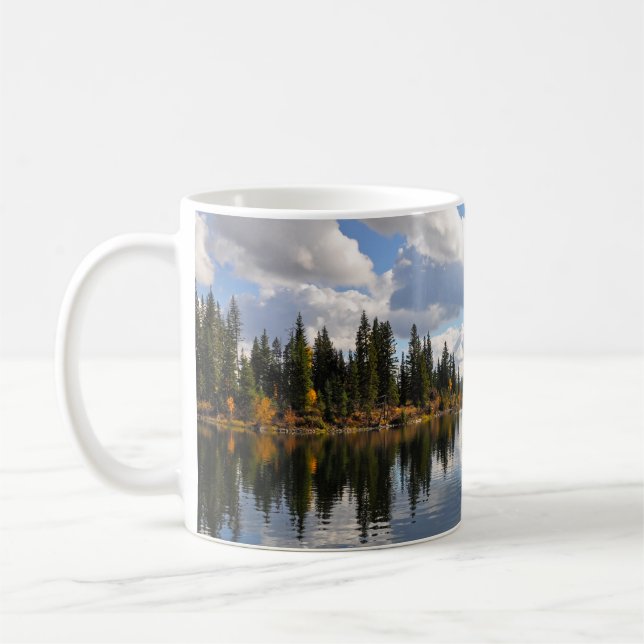 Caneca De Café Cena de lago e floresta (Esquerda)