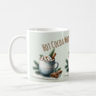 Caneca De Café Cena de Marshmallow de Cacau de Inverno Aconchegan