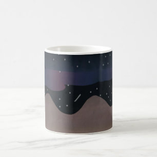 Caneca De Café Cena de Montanha da Noite