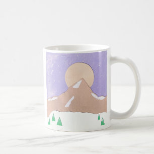 Caneca De Café Cena de Montanha Snowy