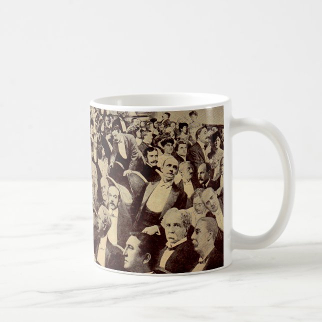 Caneca De Café Cena de multidão dos anos 1920 (Direita)