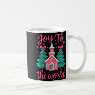 Caneca De Café Cena de Natal Cristã Alegria Para o Mundo