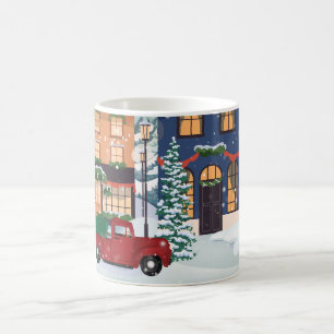 Caneca De Café Cena de natal de inverno