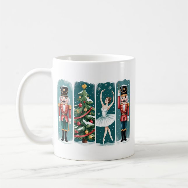Caneca De Café Cena de Natal do Balé Nutcracker (Esquerda)