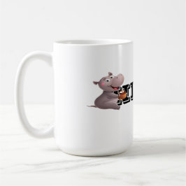 Caneca De Café Cena Divertida do Hippo