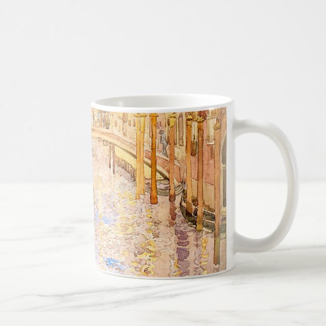 Caneca De Café Cena do Canal Veneziano de Maurice Prendergast (Direita)