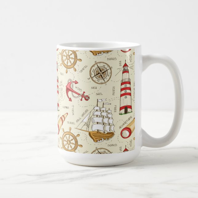 Caneca De Café Cena do oceano (Direita)