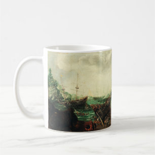 Caneca De Café Cena do porto por Adam Willaerts