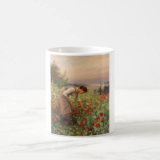 Caneca De Café Cena Floral (Campo Flor) (Centro)