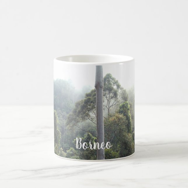 Caneca De Café Cena Paisagística da Floresta Tropical de Bornéu (Centro)