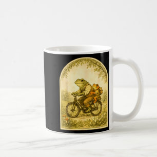 Caneca De Café Cena pastoral de ciclismo do pai e filho sapo no d