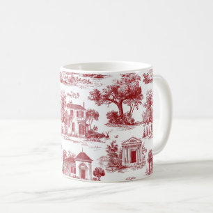 Caneca De Café Cena Rústica em Toile Vermelho (9)