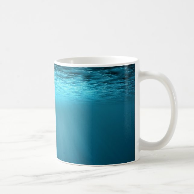 Caneca De Café Cena Subaquática Serena Decoração Costeira (Direita)
