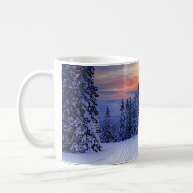 Caneca De Café Cenário de inverno (Esquerda)