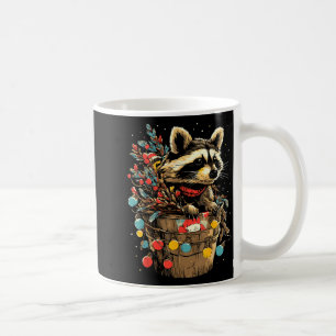 Caneca De Café Cenário de inverno festivo de guaxinim fofo Animal