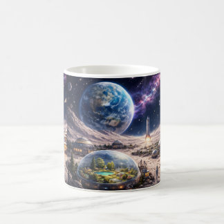 Caneca De Café Cenário de Sonho Cidade Lunar – Vida Caprichosa na