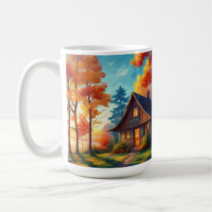 Caneca De Café Cenário natural com algodão na floresta