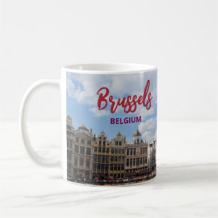 Caneca de Café Cênica de Bruxelas Bélgica Souvenir