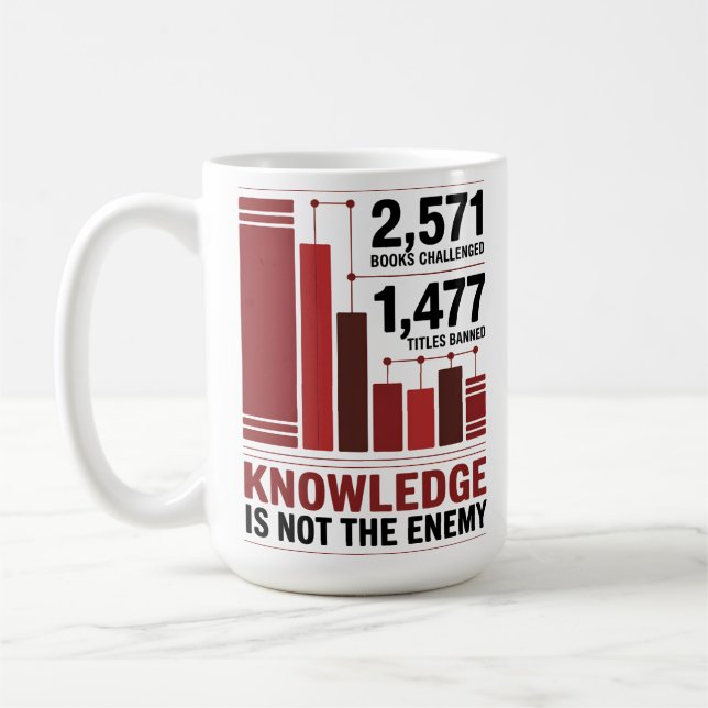 Caneca De Café Censorship Statistics Awareness (Esquerda)