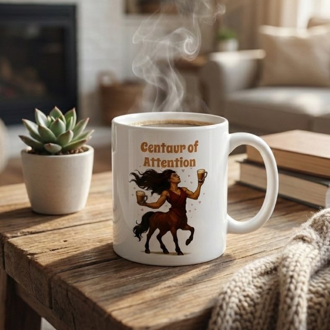 Caneca De Café Centaur of Attention Funny Pun - Greek Mythology (Criador carregado)