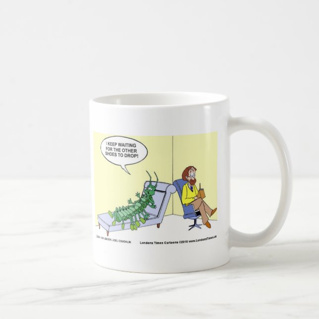 Caneca De Café Centopeia Psiquiatria Cartões Engraçados Manguejos (Direita)