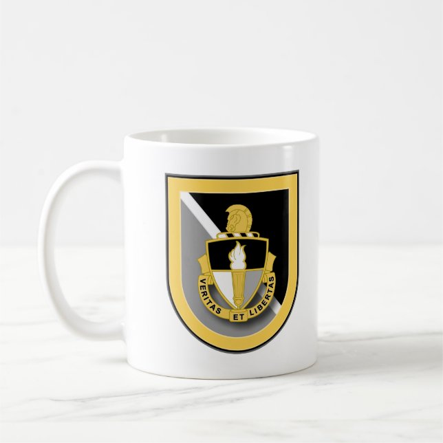 Caneca De Café Centro da guerra de John F. Kennedy & escola (Esquerda)