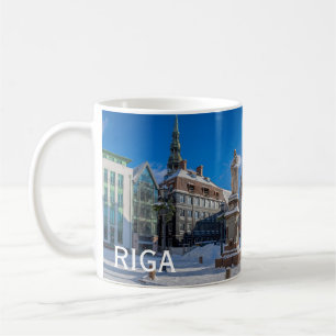 Caneca De Café Centro histórico de cidades em Riga, Letónia