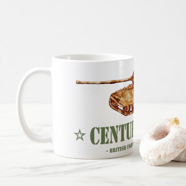 Caneca De Café Centurion MK 3 Tanque britânico MBT da Guerra Fria (Com Donut)