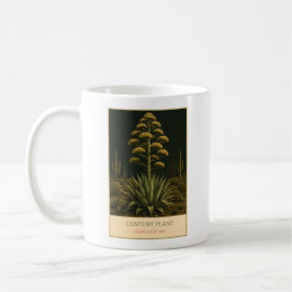 Caneca De Café Century Plant – Vintage Botanical Mug