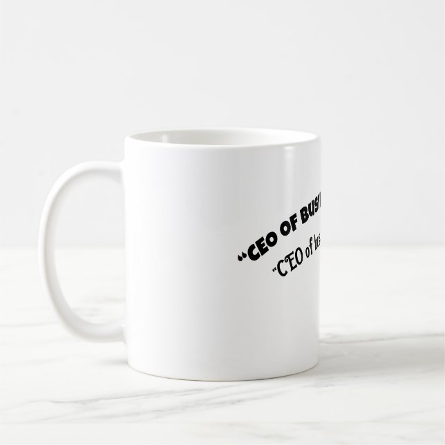 Caneca De Café "CEO DA EMPRESA E hora de dormir (Esquerda)