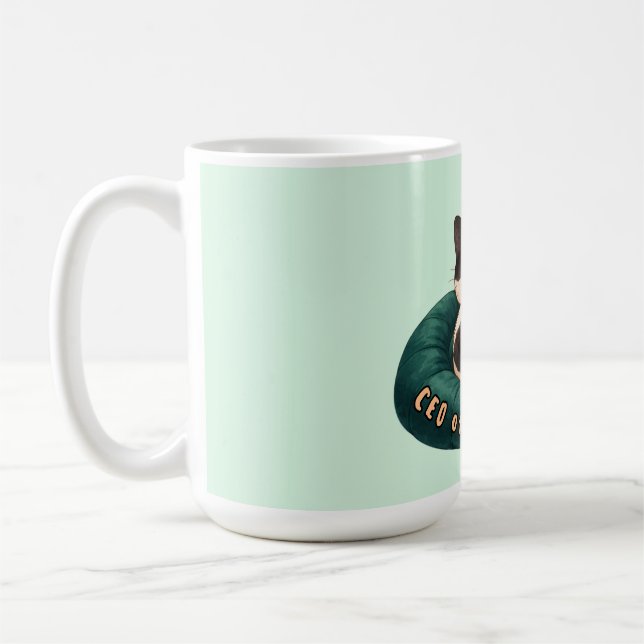 Caneca De Café "CEO da Soneca" Gato Dormindo no Sofá (Esquerda)
