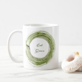 Caneca De Café Ceramic mug with Eat Green design