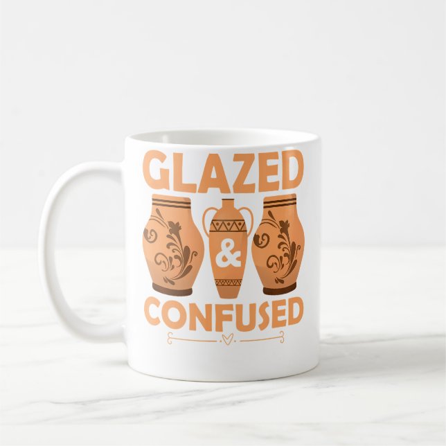 Caneca De Café Cerâmica Confusa Vidrada Artista Olaria (Esquerda)