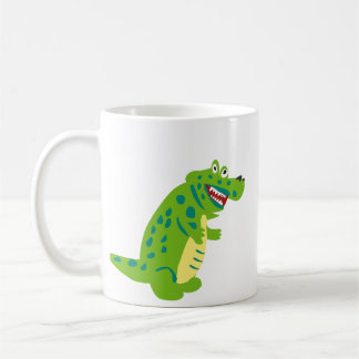 Caneca de Café Cerâmica de Jacaré de Desenho Anima
