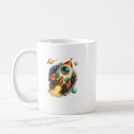 Caneca de Café Cerâmica de Lançamento de Foguete E