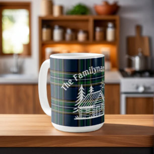 Caneca De Café Cerâmica de Xadrez de Cabina da Família Personaliz