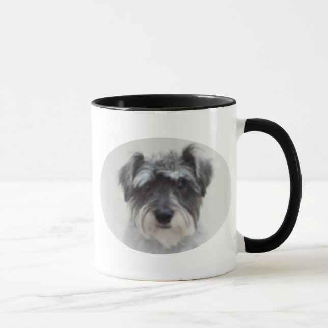 Caneca de café cerâmica do Schnauzer preto e de (Direita)