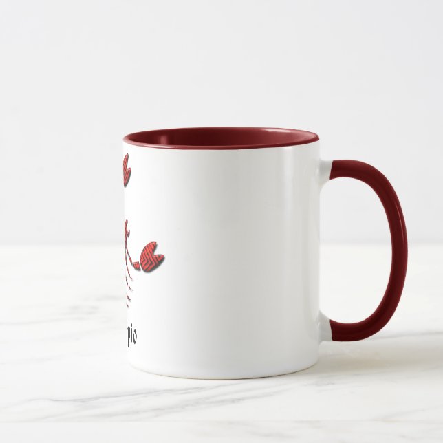 Caneca de café cerâmica do sinal da Escorpião (Direita)