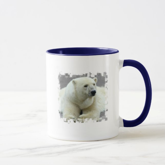 Caneca de café cerâmica do urso polar (Direita)