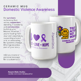 Caneca De Café Cerâmica Personalizada de Conscientização sobre Vi