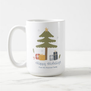 Caneca De Café Cerâmica personalizada de Natal nórdico
