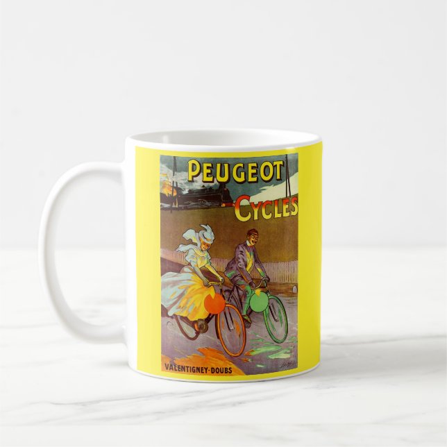 Caneca De Café cerca de 1900 bicicletas Peugeot e (Esquerda)