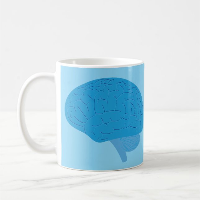 Caneca De Café Cérebro Azul (Esquerda)